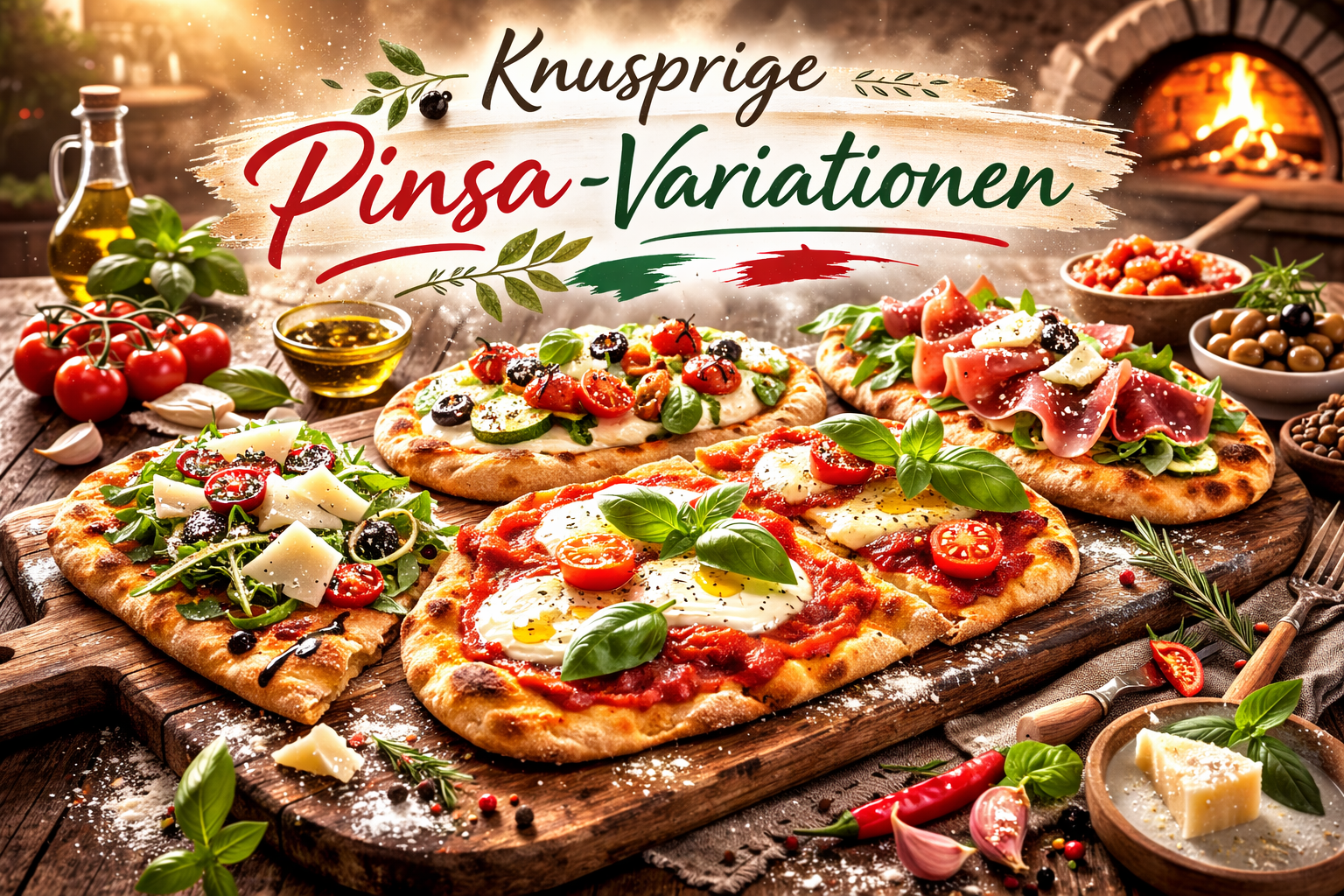 Knusprige Pinsa-Variationen